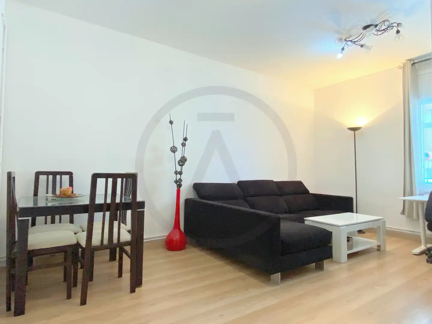 Living room of Flat for sale in Terrassa  with Heating, Parquet flooring and Terrace