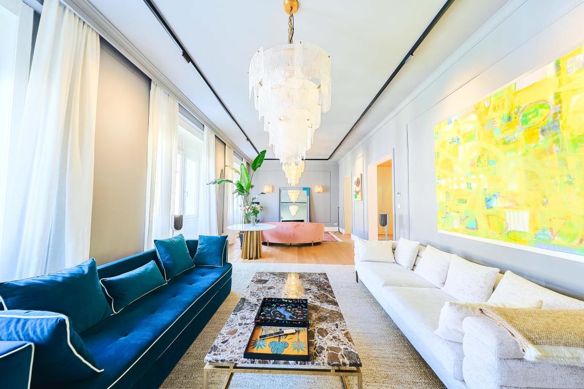 Wohnzimmer von Wohnung zum Verkauf in  Madrid Capital mit Klimaanlage, Heizung und Privatgarten