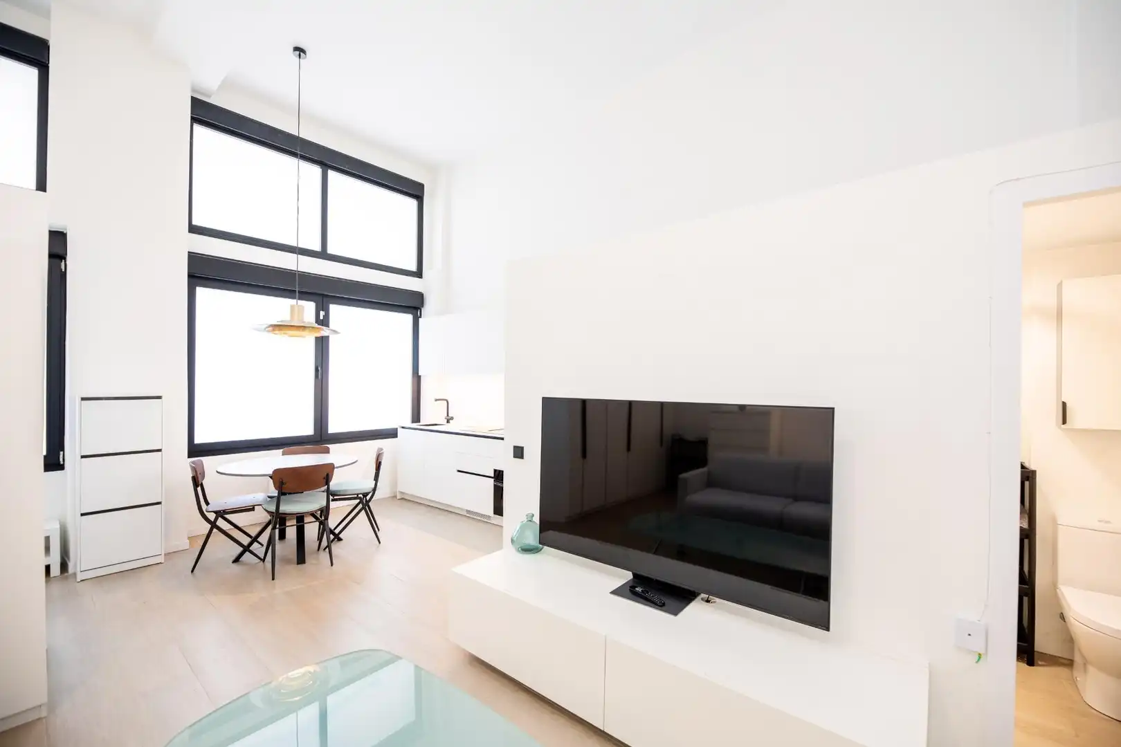 Sala de estar de Estudio de alquiler en Madrid con Amueblado y Alarma