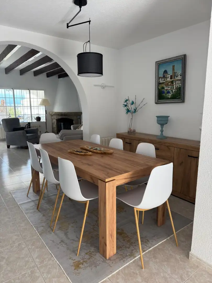Esszimmer von Haus oder Chalet zur Miete in L'Alfàs del Pi mit Klimaanlage, Heizung und Privatgarten