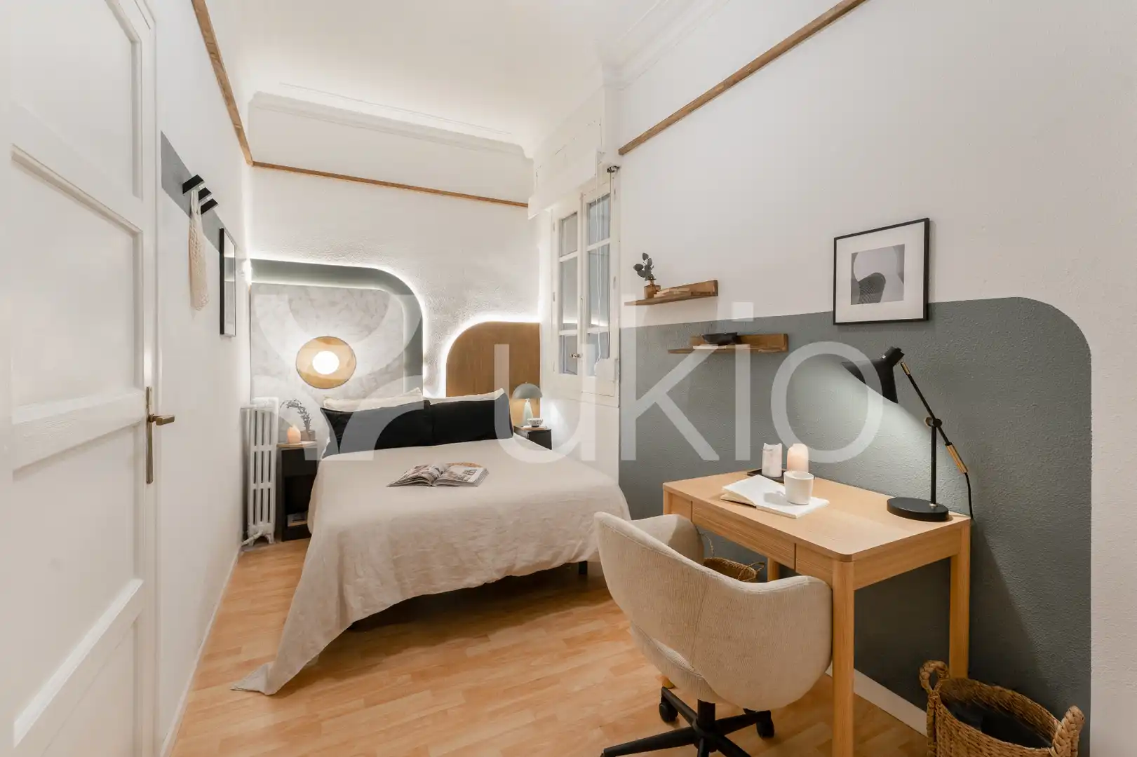 Habitación de Apartamento de alquiler en Madrid con Aire acondicionado, Calefacción y Amueblado