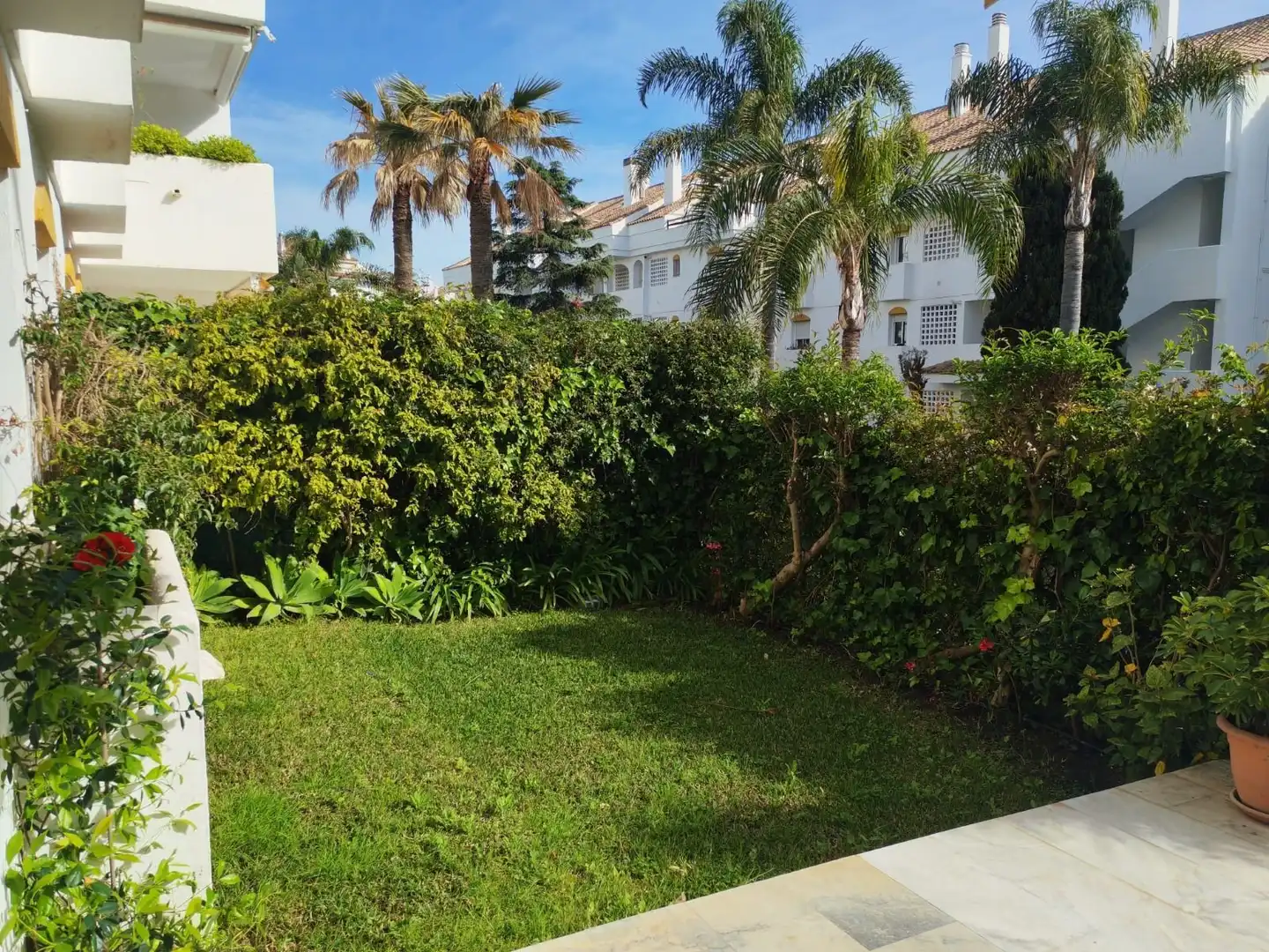 Garden of Apartments for rent in Marbella  with Air Conditioner, Private garden and Furnished