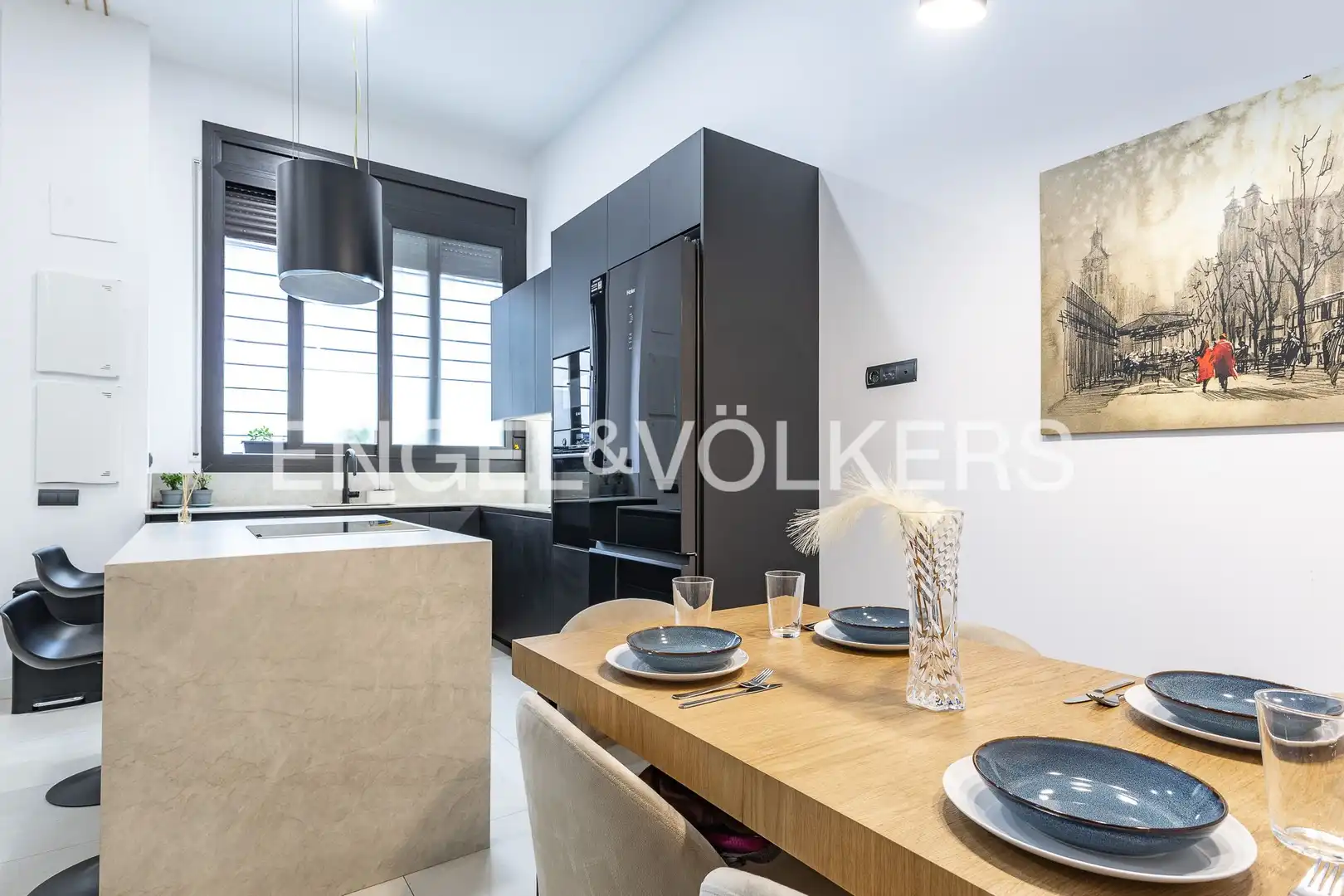 Cocina de Casa adosada en venta en Badalona con Aire acondicionado, Calefacción y Terraza