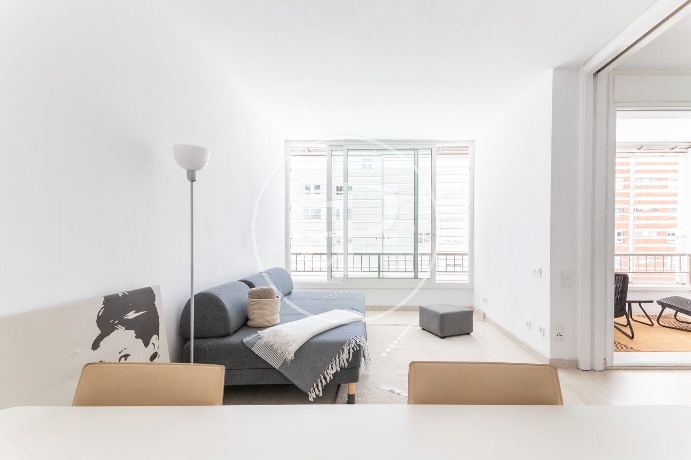 Sala d'estar de Pis de lloguer en  Barcelona Capital amb Aire condicionat, Calefacció i Terrassa