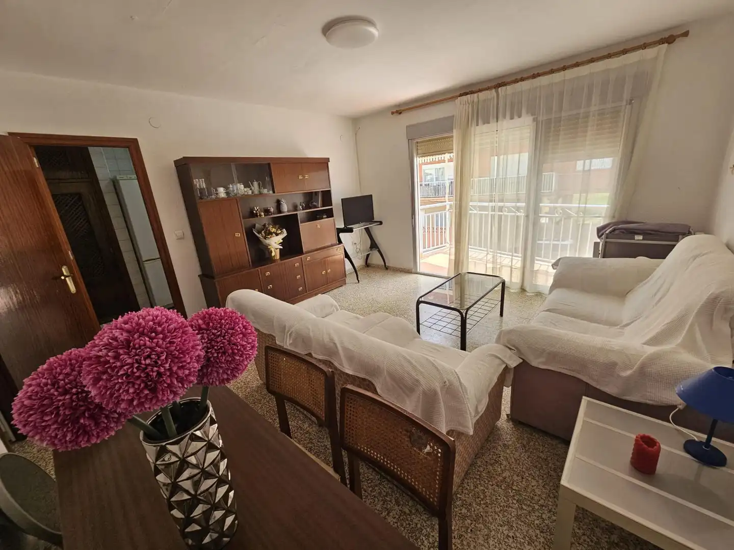 Sala d'estar de Casa adosada en venda en Sueca amb Aire condicionat, Terrassa i Moblat