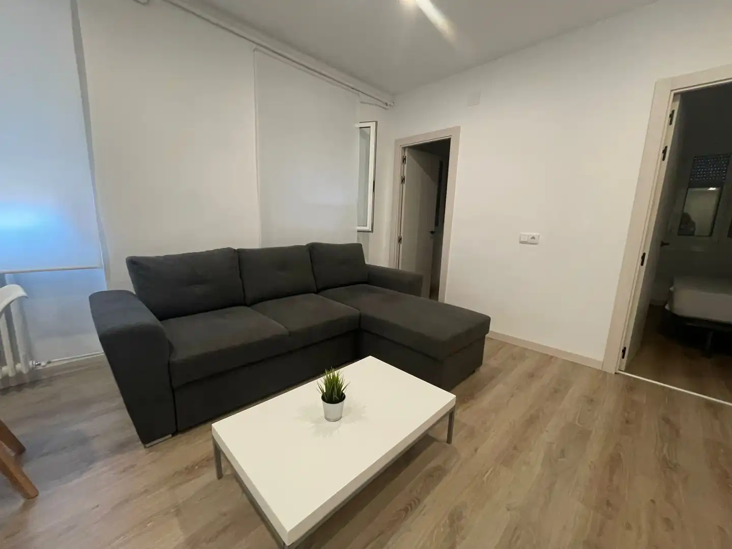 Sala d'estar de Apartament de lloguer en León Capital  amb Calefacció, Parquet i Moblat