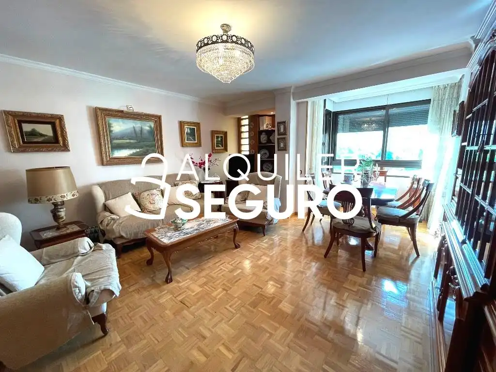 Wohnzimmer von Wohnung zur Miete in Madrid mit Heizung, Terrasse und Möbliert