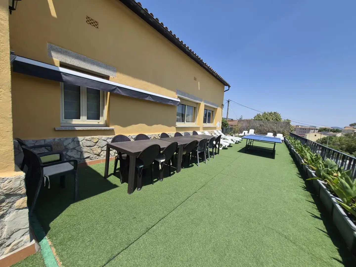 Terraza de Casa o chalet de alquiler en La Llacuna con Aire acondicionado, Calefacción y Jardín privado