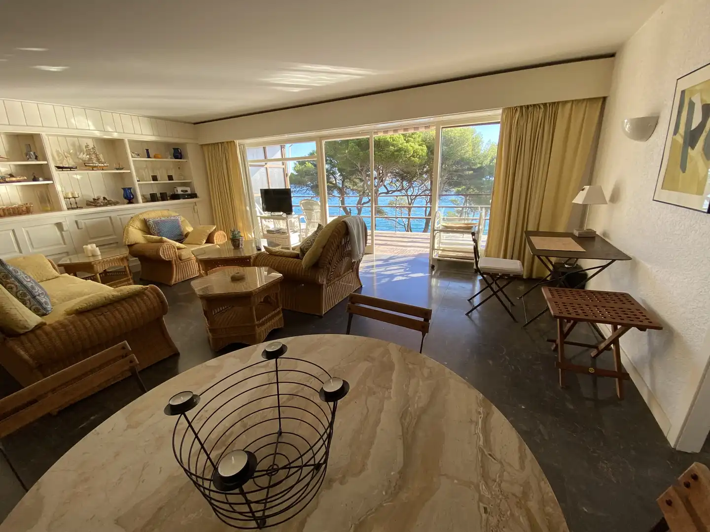 Sala de estar de Piso en venta en Calonge i Sant Antoni con Terraza, Amueblado y Horno