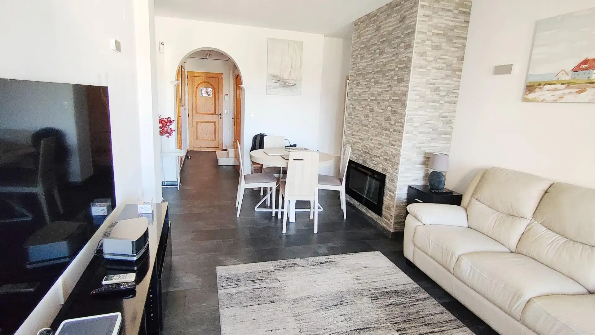 Sala de estar de Casa adosada en venta en Dénia con Aire acondicionado, Jardín privado y Terraza