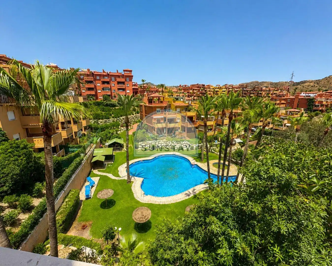 Außenansicht von Wohnungen zur Miete in Marbella mit Klimaanlage, Heizung und Terrasse