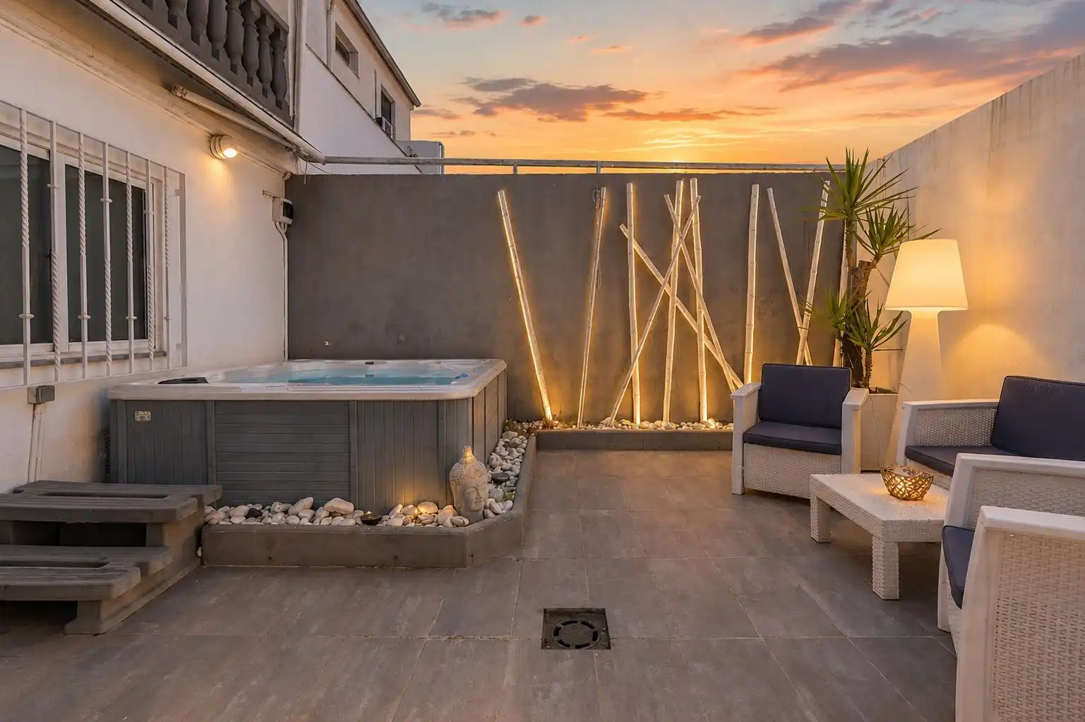 Terraza de Casa adosada en venta en Benimuslem con Aire acondicionado, Calefacción y Parquet