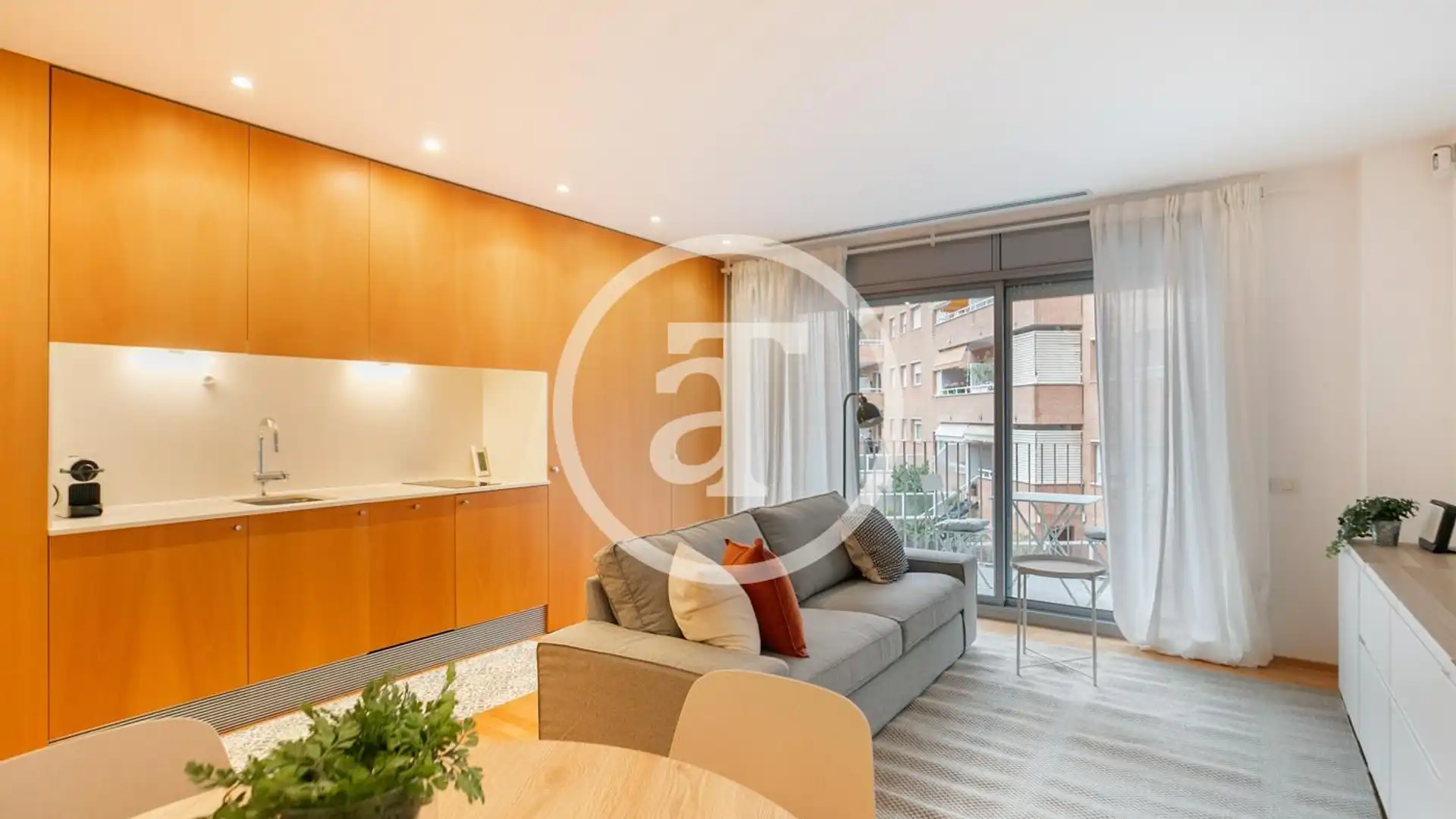 Living room of Flat for rent in  Barcelona Capital  with Air Conditioner, Heating and Furnished