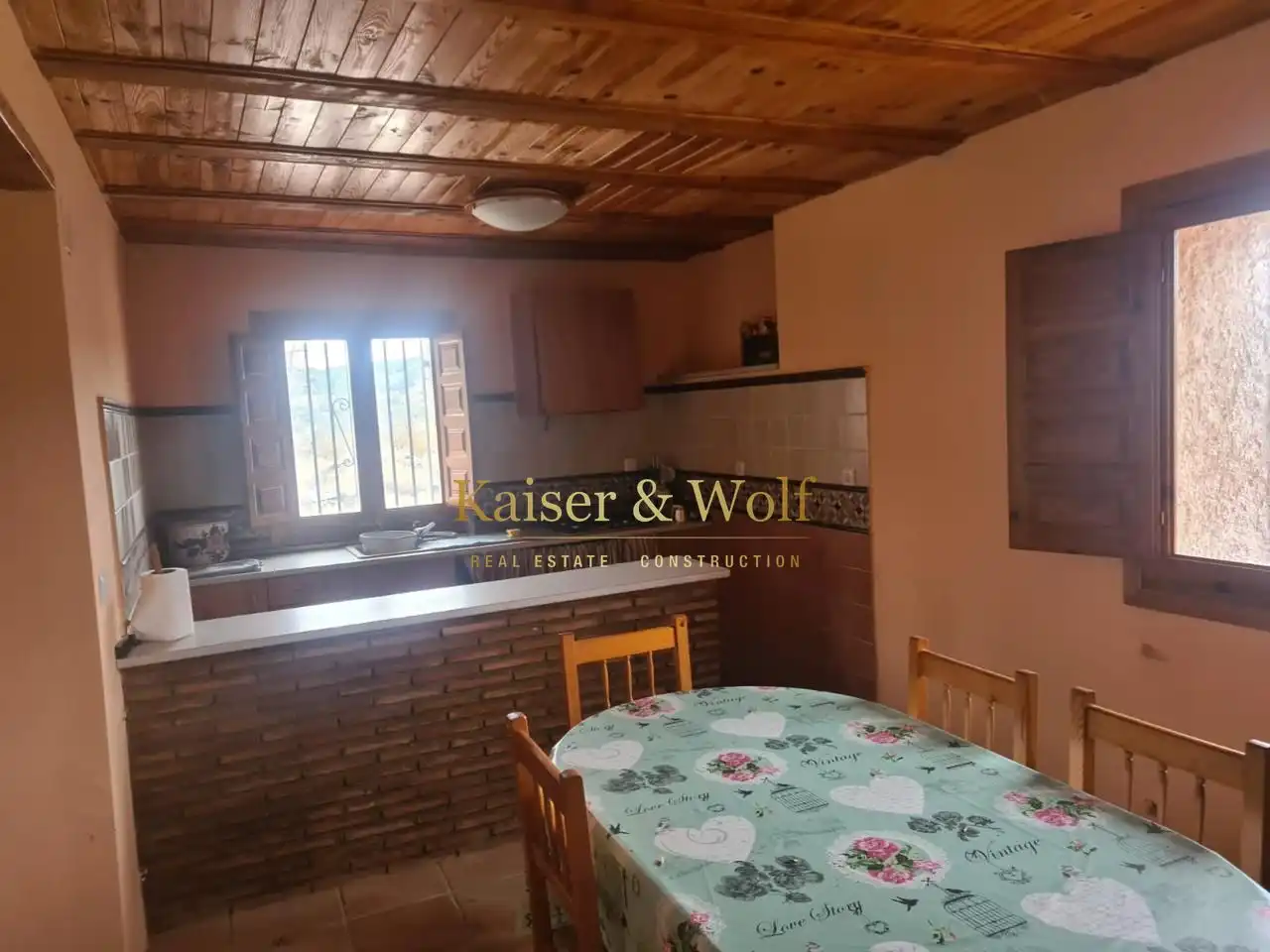 Cocina de Finca rústica en venta en Onil con Jardín privado