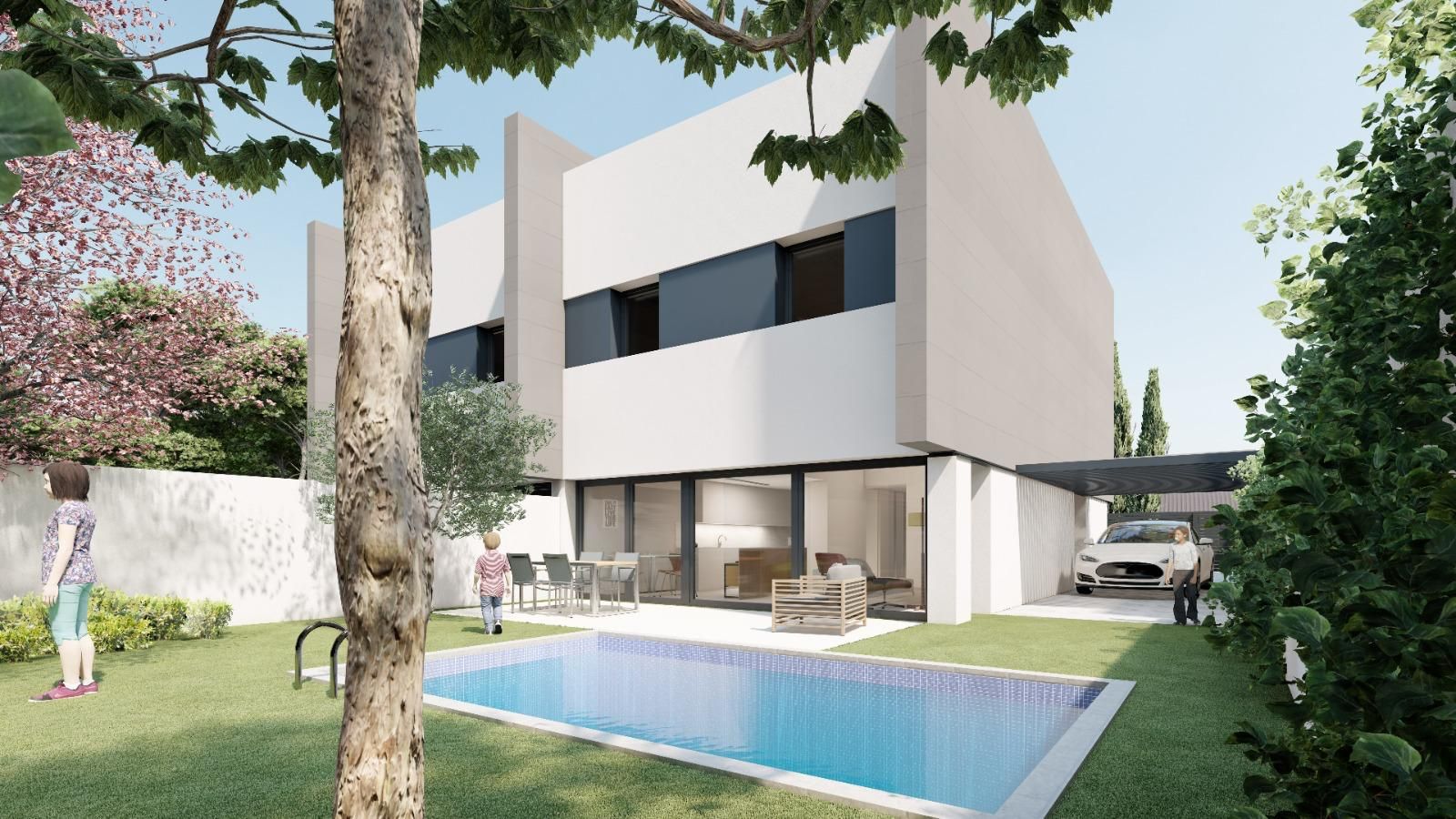 Exterior view of Single-family semi-detached for sale in Cambrils  with Private garden and Home automation