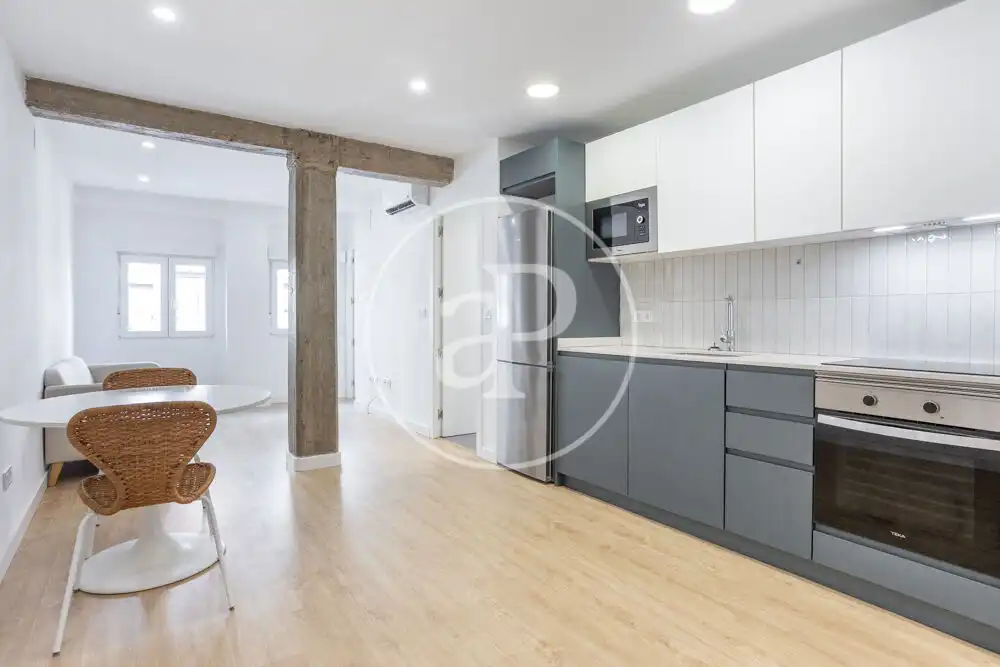 Küche von Wohnung zur Miete in Valencia mit Klimaanlage, Heizung und Terrasse