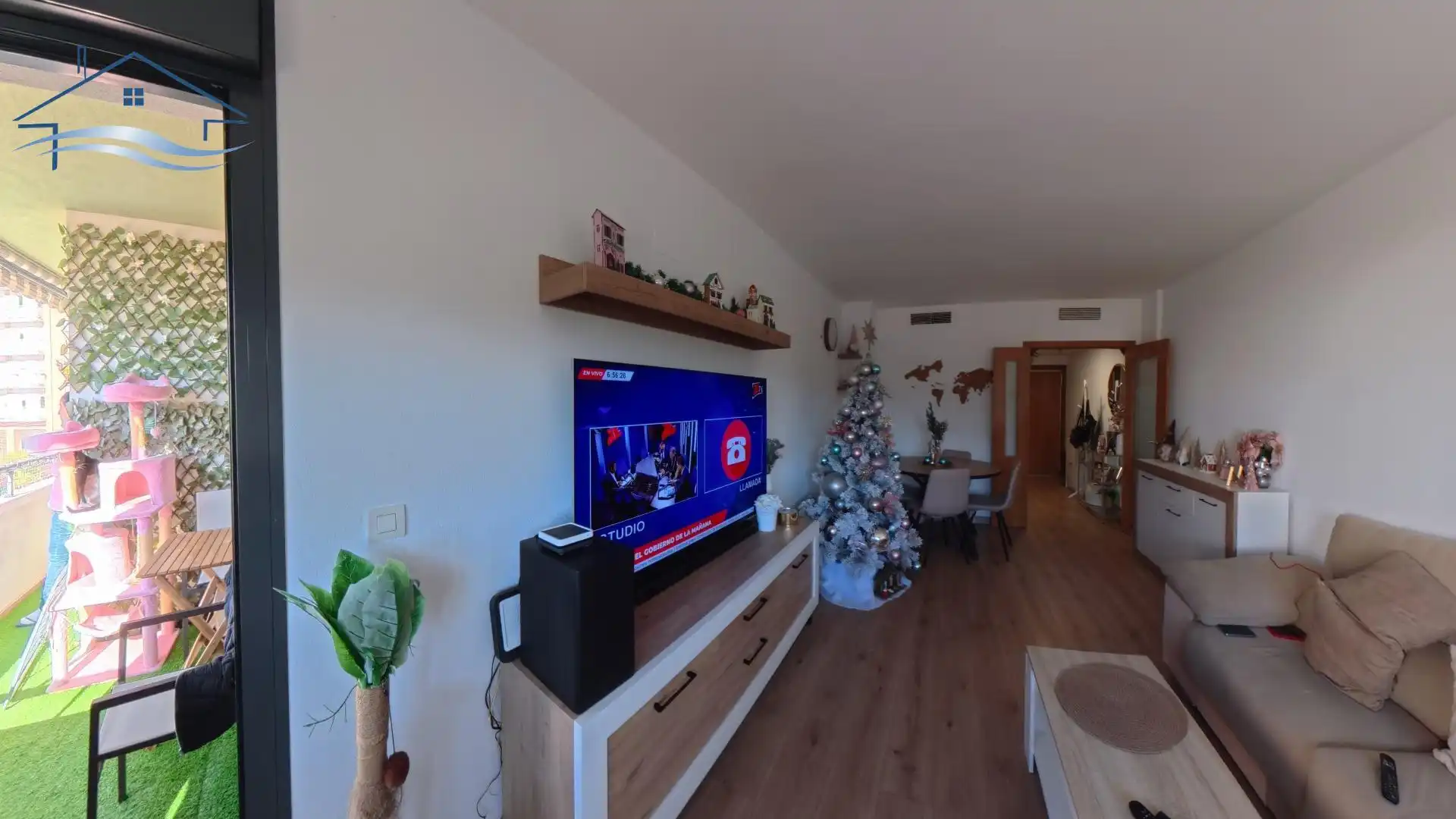 Wohnzimmer von Wohnung zum Verkauf in Alicante / Alacant mit Klimaanlage, Abstellraum und Ofen