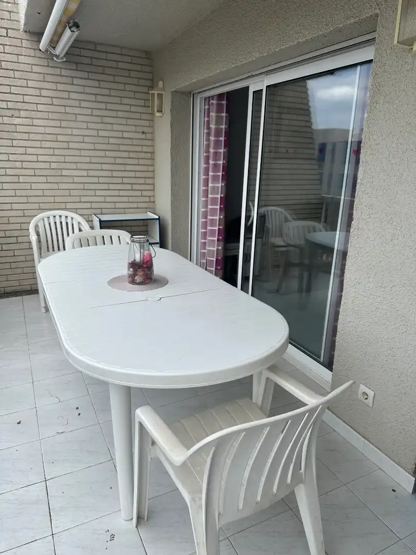 Terraza de Apartamento en venta en L'Escala con Calefacción, Terraza y Amueblado