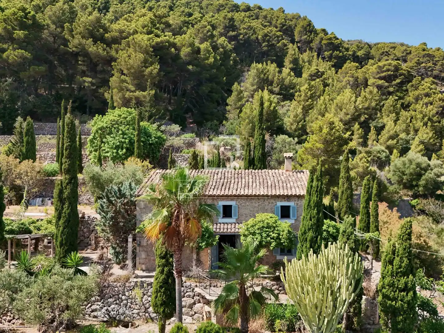 Vista exterior de Finca rústica en venta en Banyalbufar con Jardín privado y Piscina