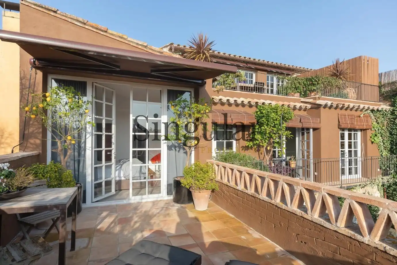 Terrassa de Finca rústica en venda en Corçà amb Aire condicionat, Calefacció i Jardí privat