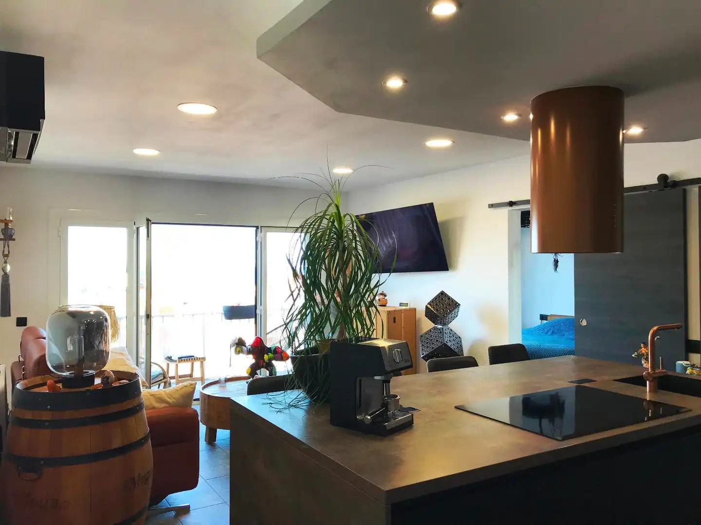 Sala de estar de Ático en venta en Roses con Aire acondicionado y Terraza