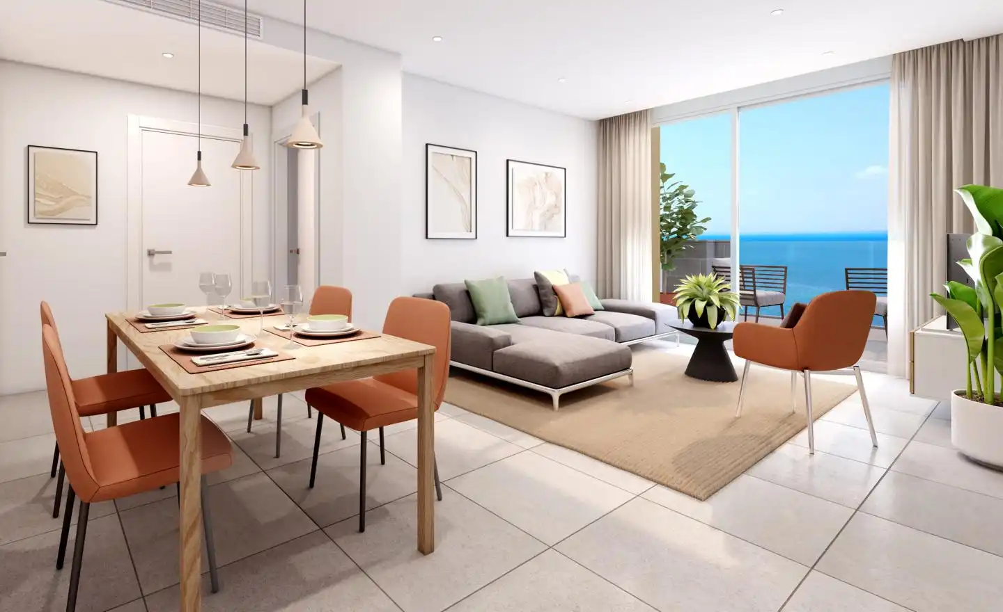 Sala de estar de Apartamento en venta en La Manga del Mar Menor con Jardín privado, Terraza y Piscina