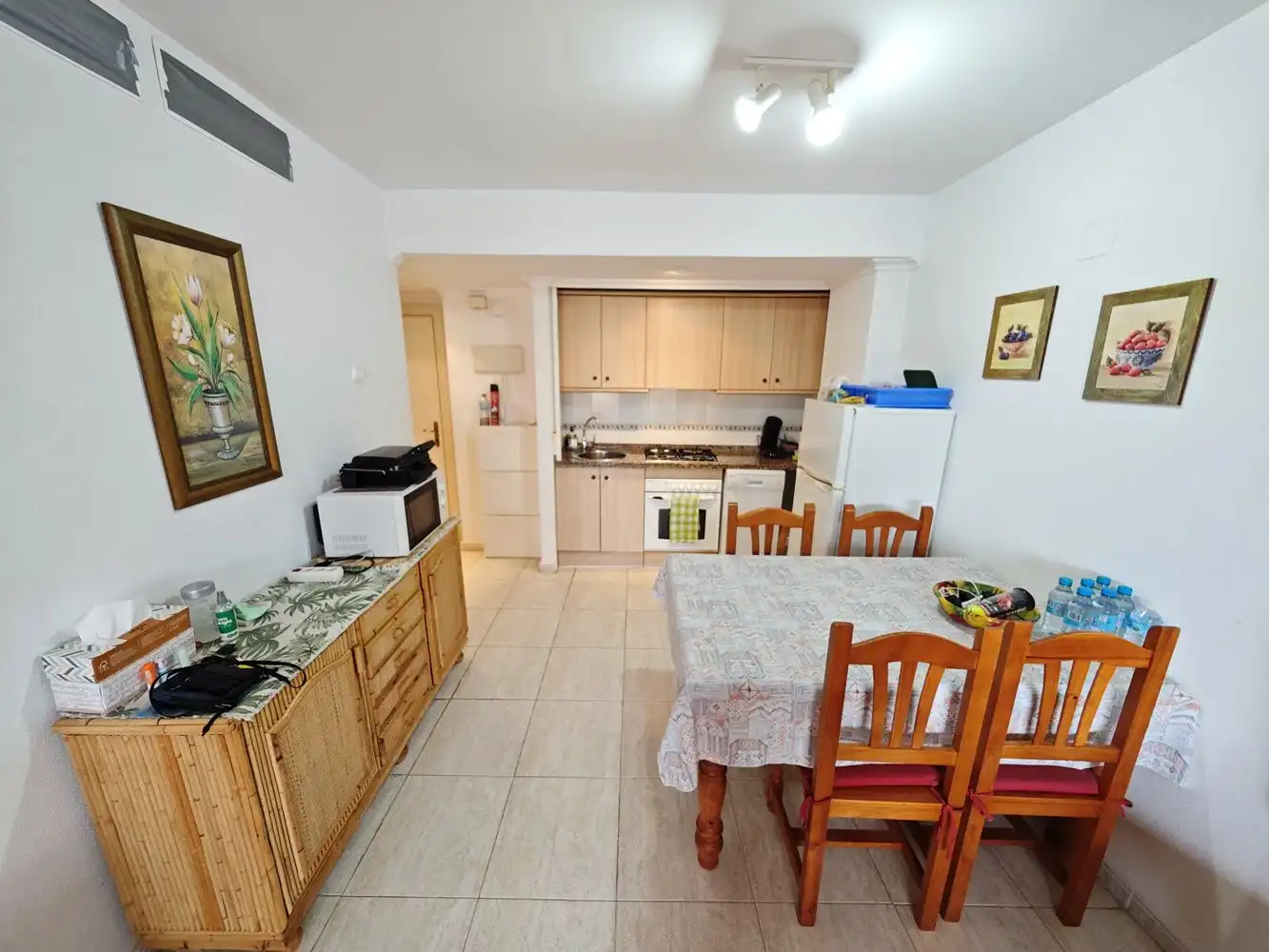 Cocina de Apartamento en venta en Calpe / Calp con Aire acondicionado, Calefacción y Jardín privado