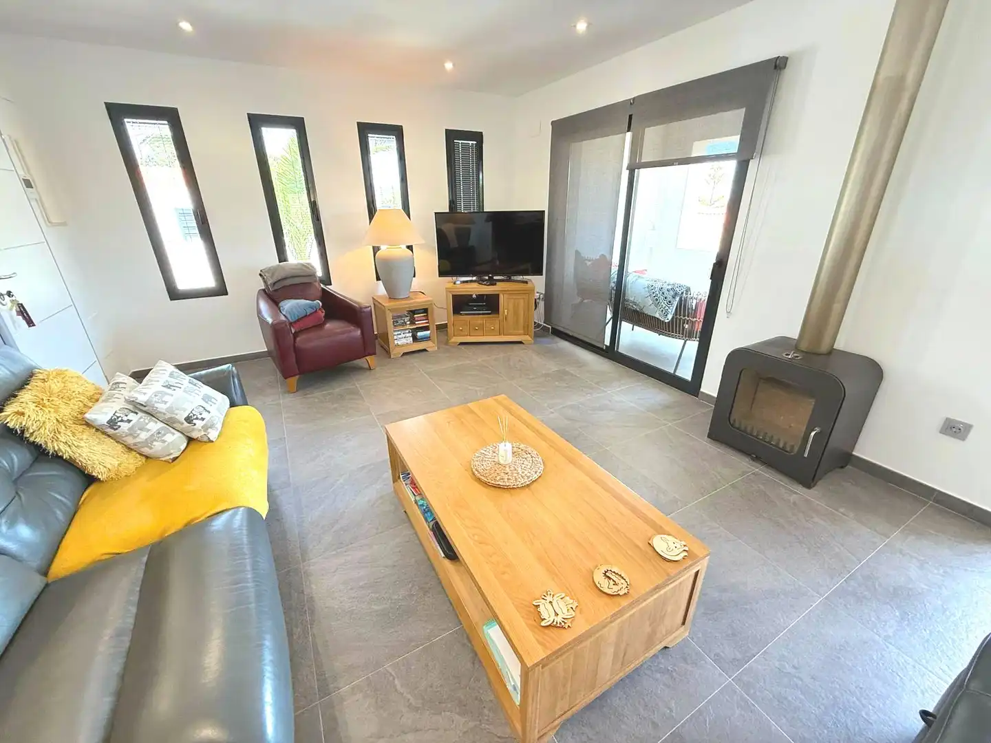 Sala de estar de Casa o chalet en venta en Calpe / Calp con Aire acondicionado y Piscina