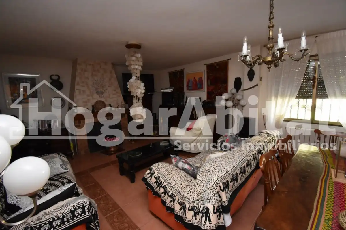 Sala d'estar de Casa o xalet en venda en Burriana / Borriana amb Calefacció, Jardí privat i Terrassa