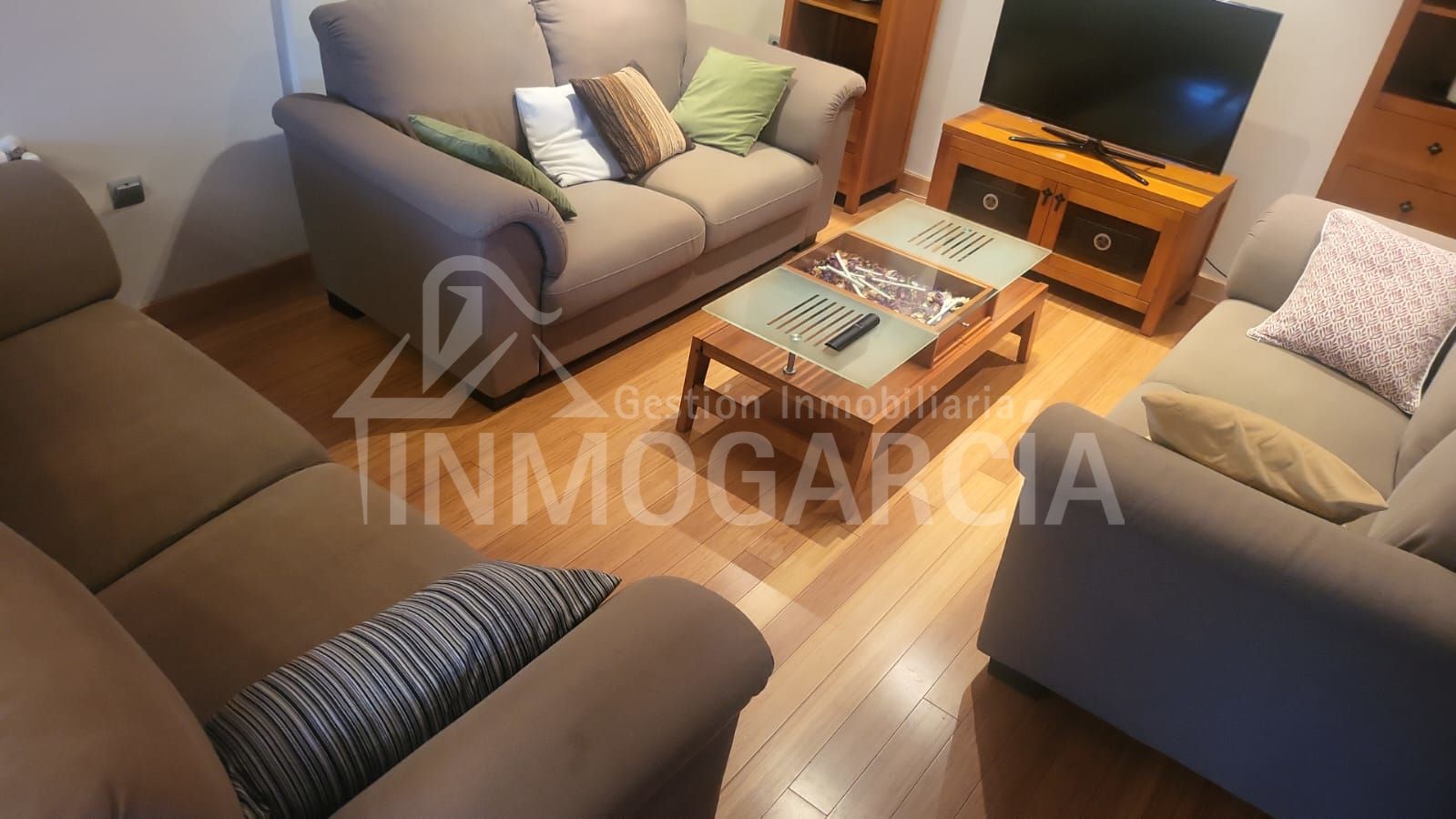 Living room of Single-family semi-detached for sale in Corvera de Asturias  with Heating, Private garden and Parquet flooring