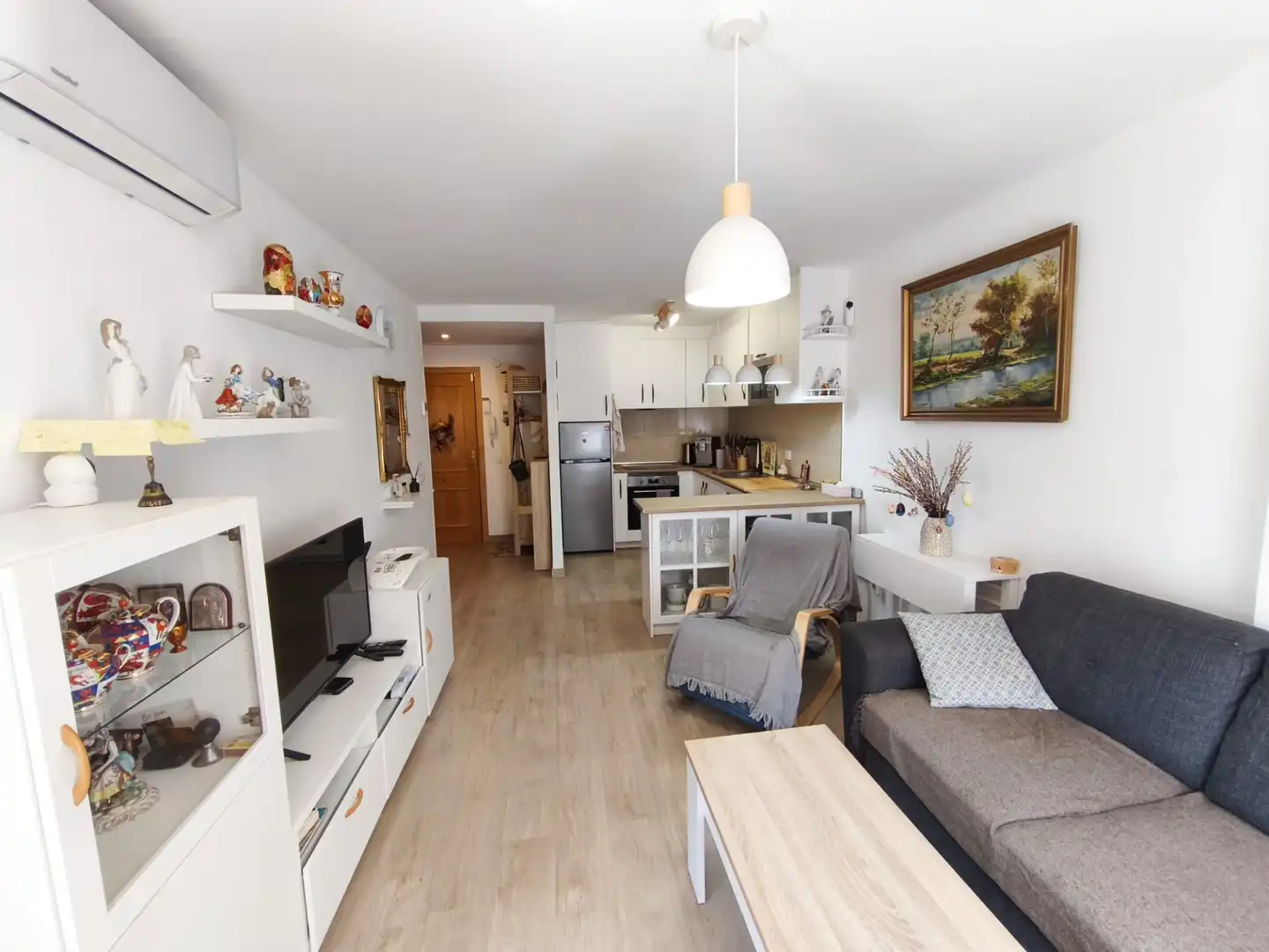 Sala de estar de Apartamento en venta en Cambrils con Aire acondicionado, Parquet y Terraza