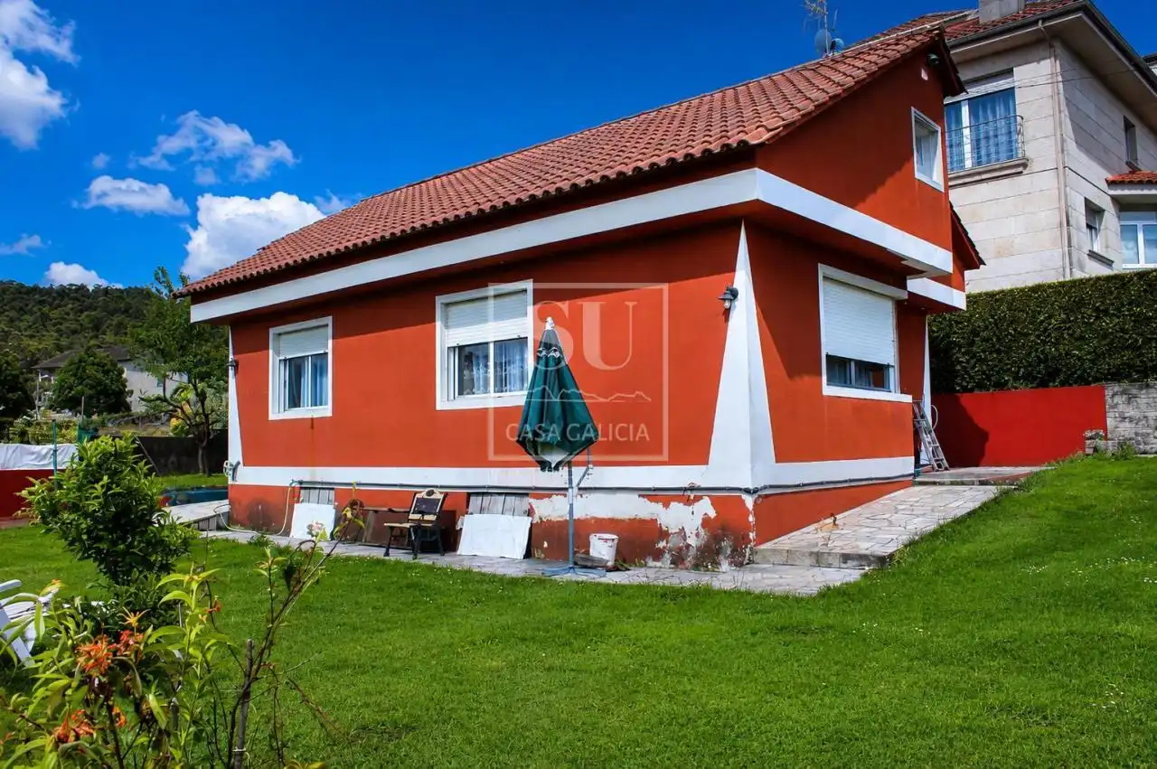 Außenansicht von Haus oder Chalet zum Verkauf in Baiona mit Heizung, Privatgarten und Terrasse