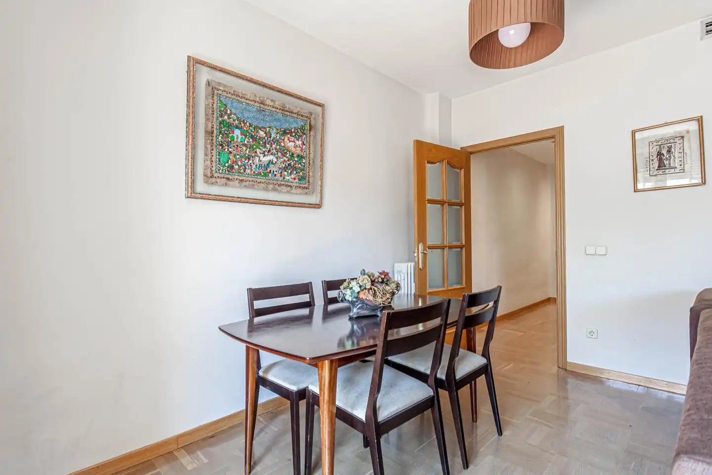 Dining room of Flat for sale in Madrid  with Heating, Parquet flooring and Terrace