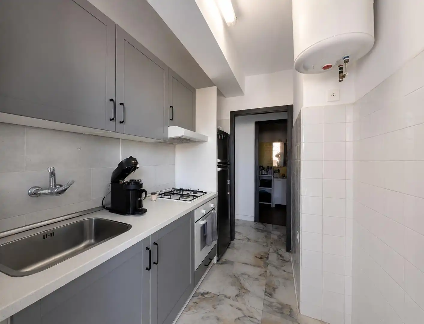 Cocina de Apartamento en venta en Alicante / Alacant con Aire acondicionado, Amueblado y Balcón