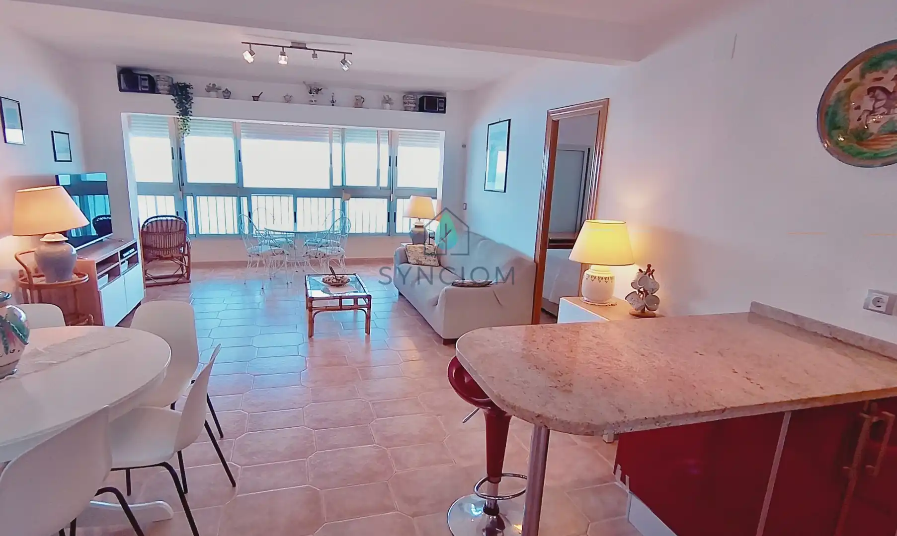 Sala de estar de Piso en venta en Sueca con Calefacción, Terraza y Trastero