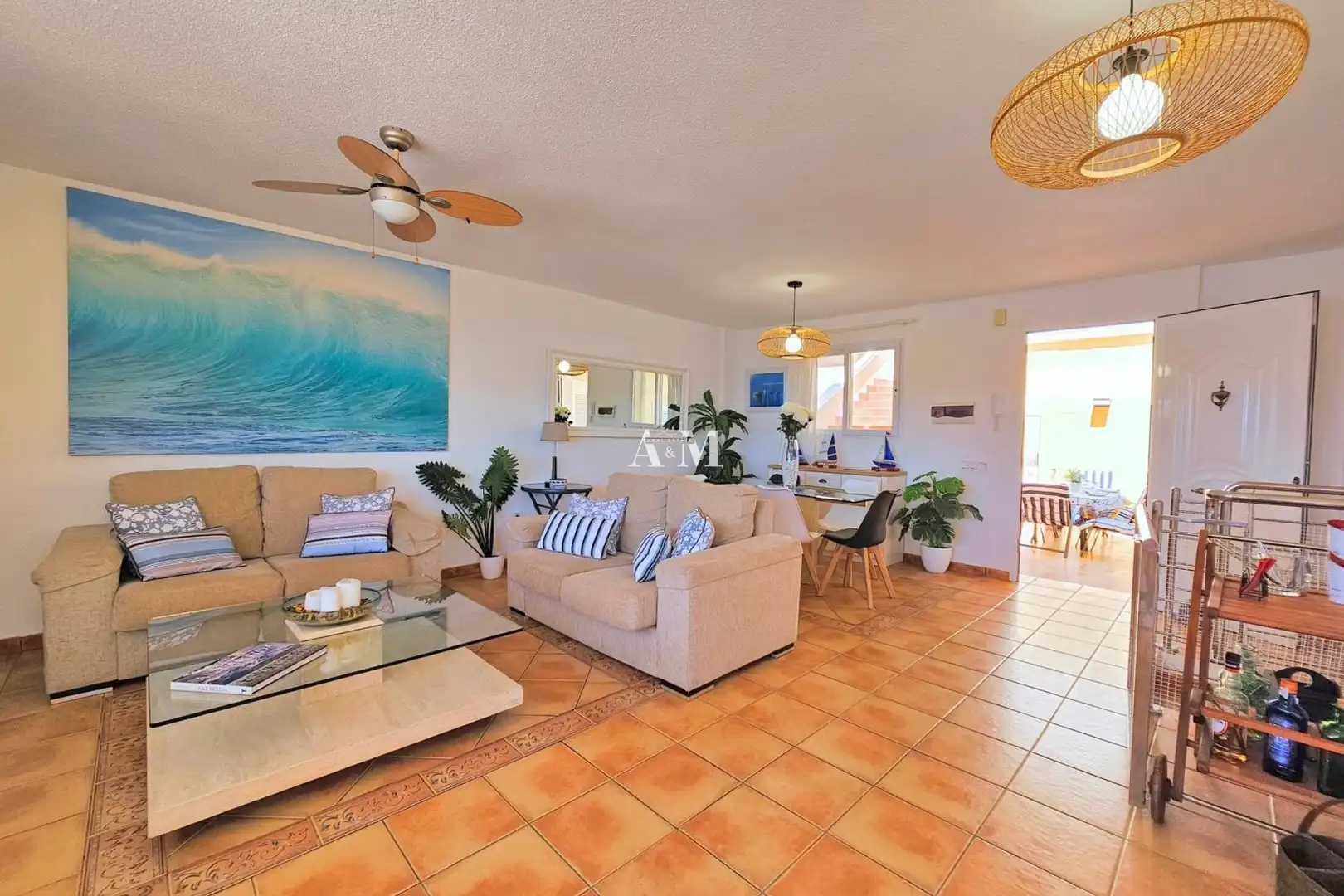 Living room of Detached homes for rent in La Manga del Mar Menor  with Air Conditioner, Heating and Terrace