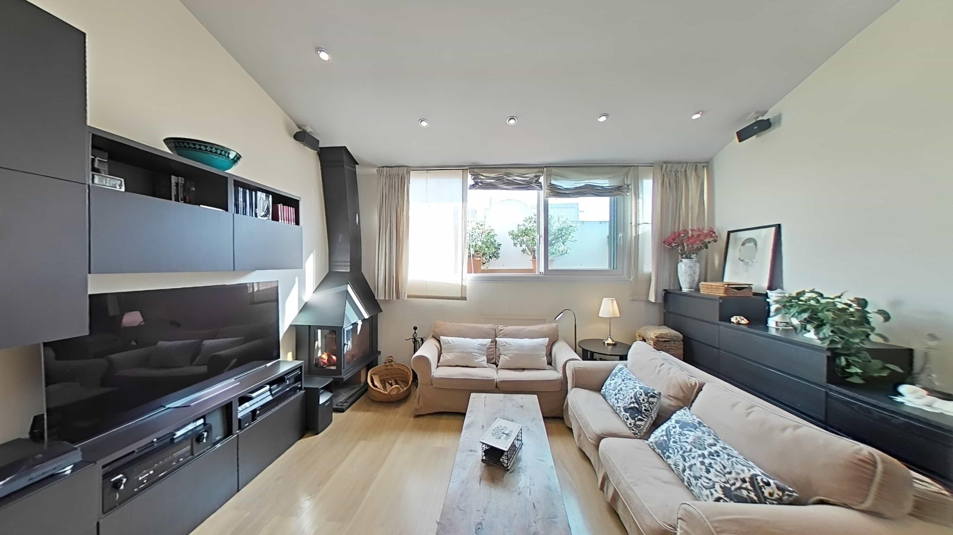 Living room of Single-family semi-detached for sale in Canet de Mar  with Air Conditioner, Heating and Parquet flooring