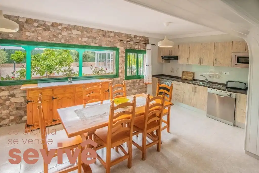 Cuina de Casa o xalet en venda en Antigua amb Jardí privat, Terrassa i Piscina