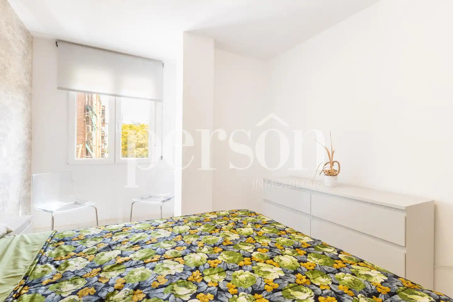 Schlafzimmer von Wohnung zur Miete in Valencia mit Klimaanlage und Möbliert