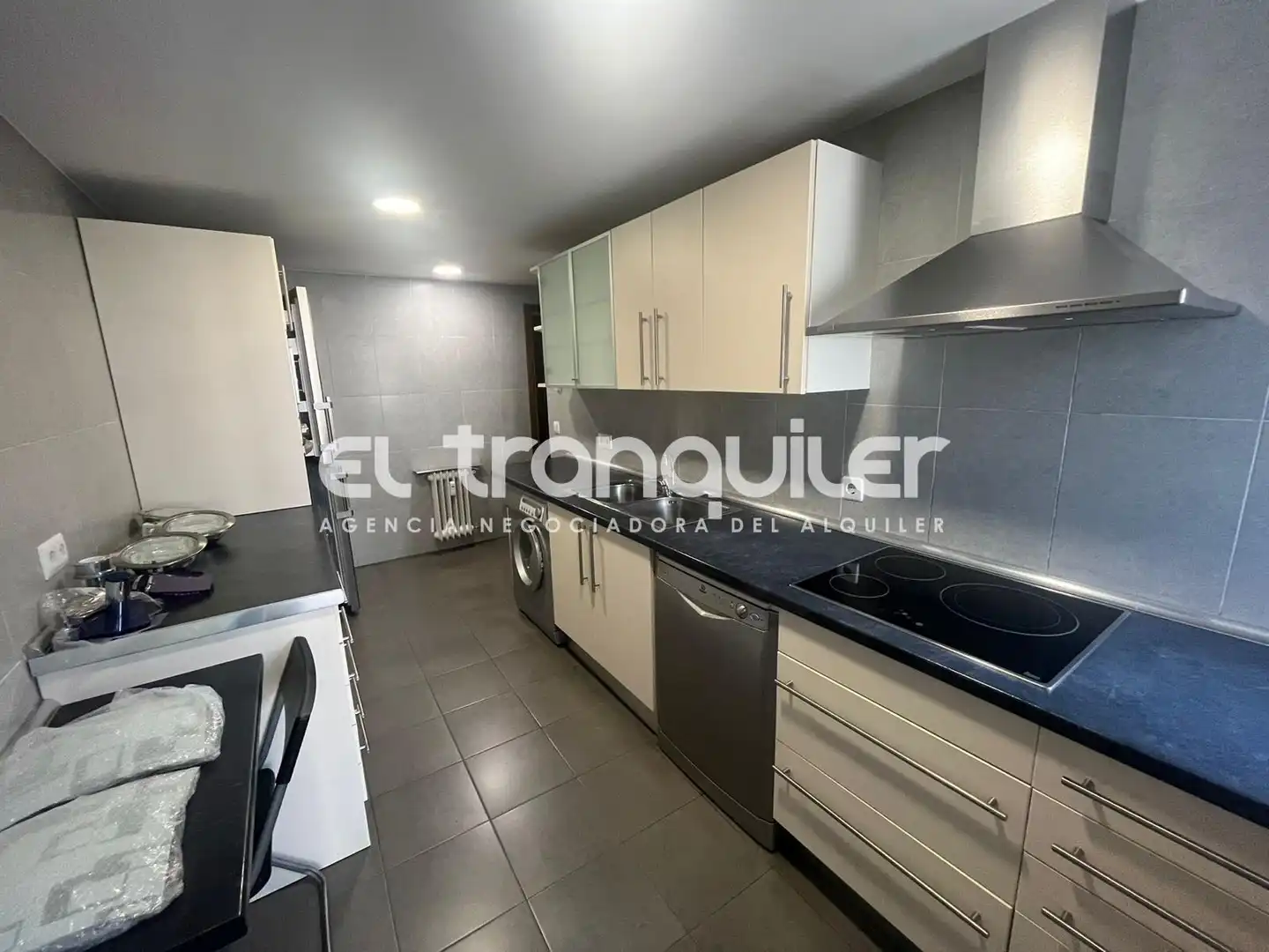 Kitchen of Flat for rent in Madrid  with Parquet flooring, Terrace and Washing machine