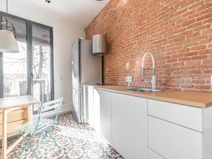 Cuina de Estudi de lloguer en  Madrid Capital amb Aire condicionat, Calefacció i Moblat