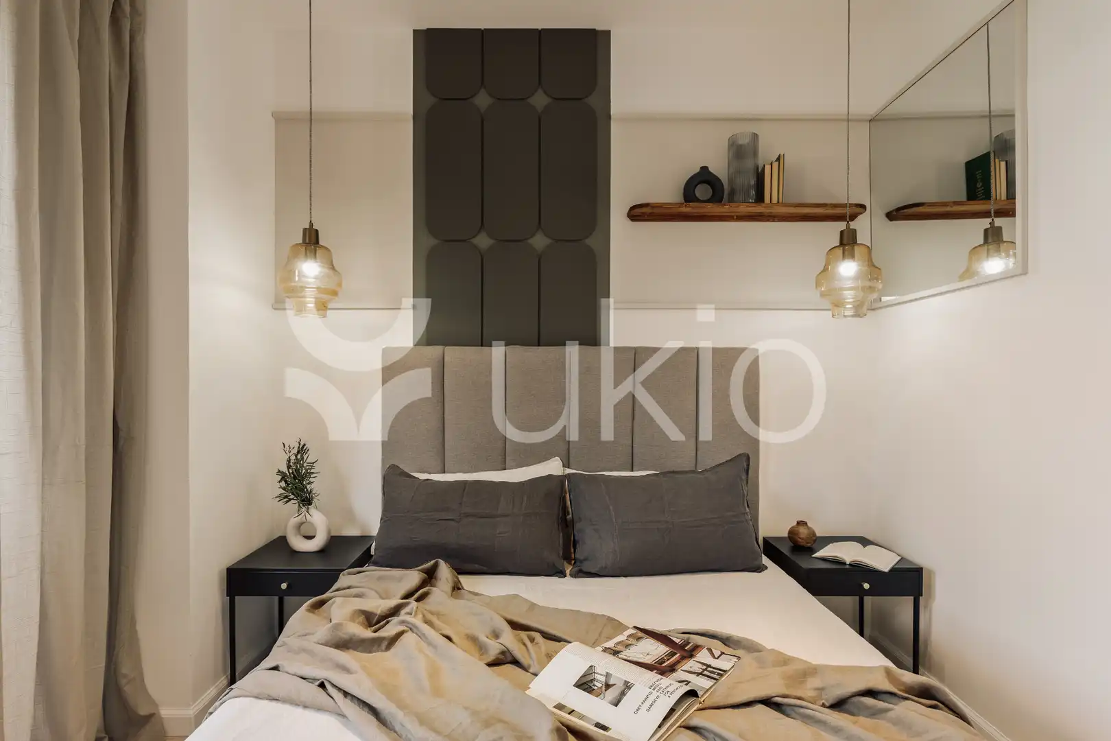 Schlafzimmer von Wohnungen zur Miete in Barcelona mit Klimaanlage, Heizung und Möbliert