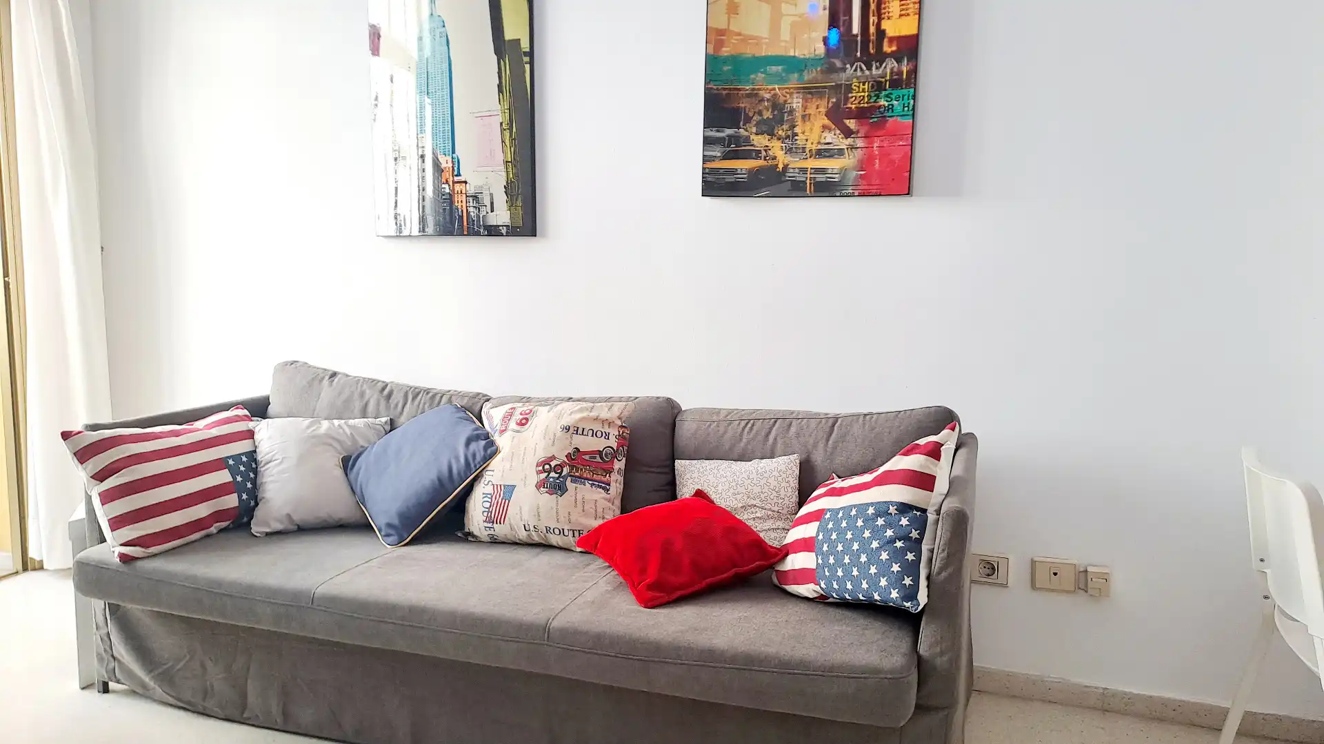 Sala de estar de Apartamento de alquiler en Las Palmas de Gran Canaria con Amueblado, Lavadora y Balcón