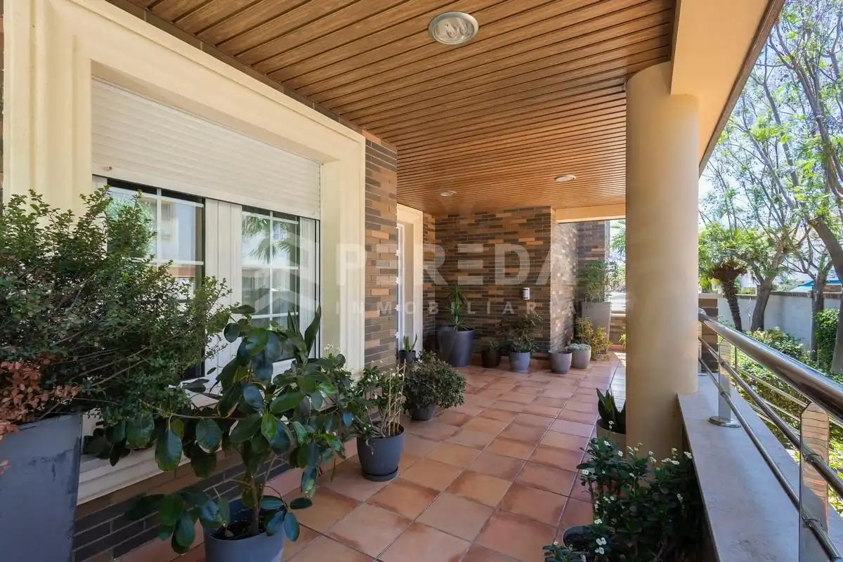 Terraza de Casa o chalet en venta en Roquetas de Mar con Aire acondicionado, Jardín privado y Piscina