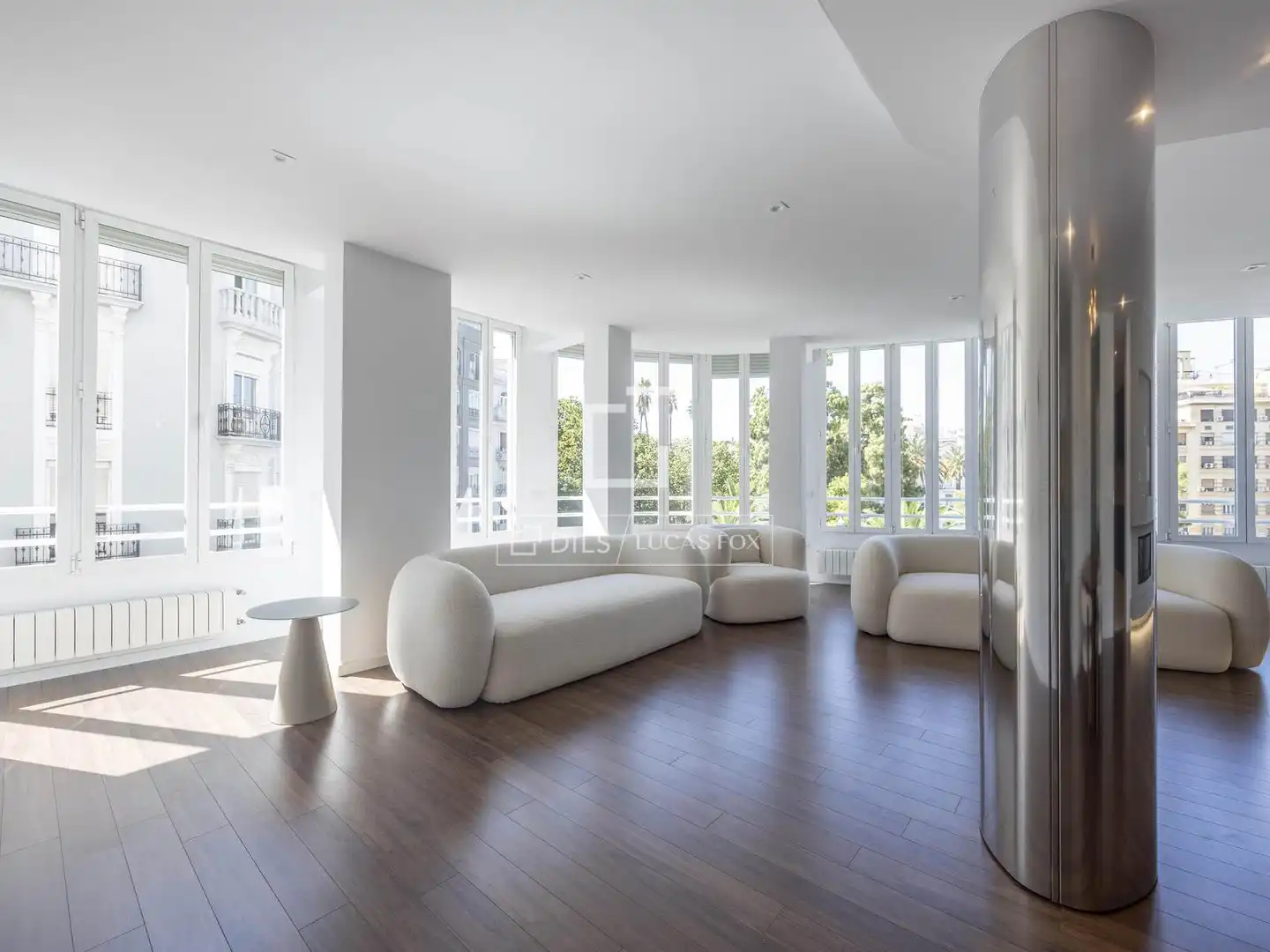 Living room of Flat for rent in Valencia  with Air Conditioner, Heating and Parquet flooring