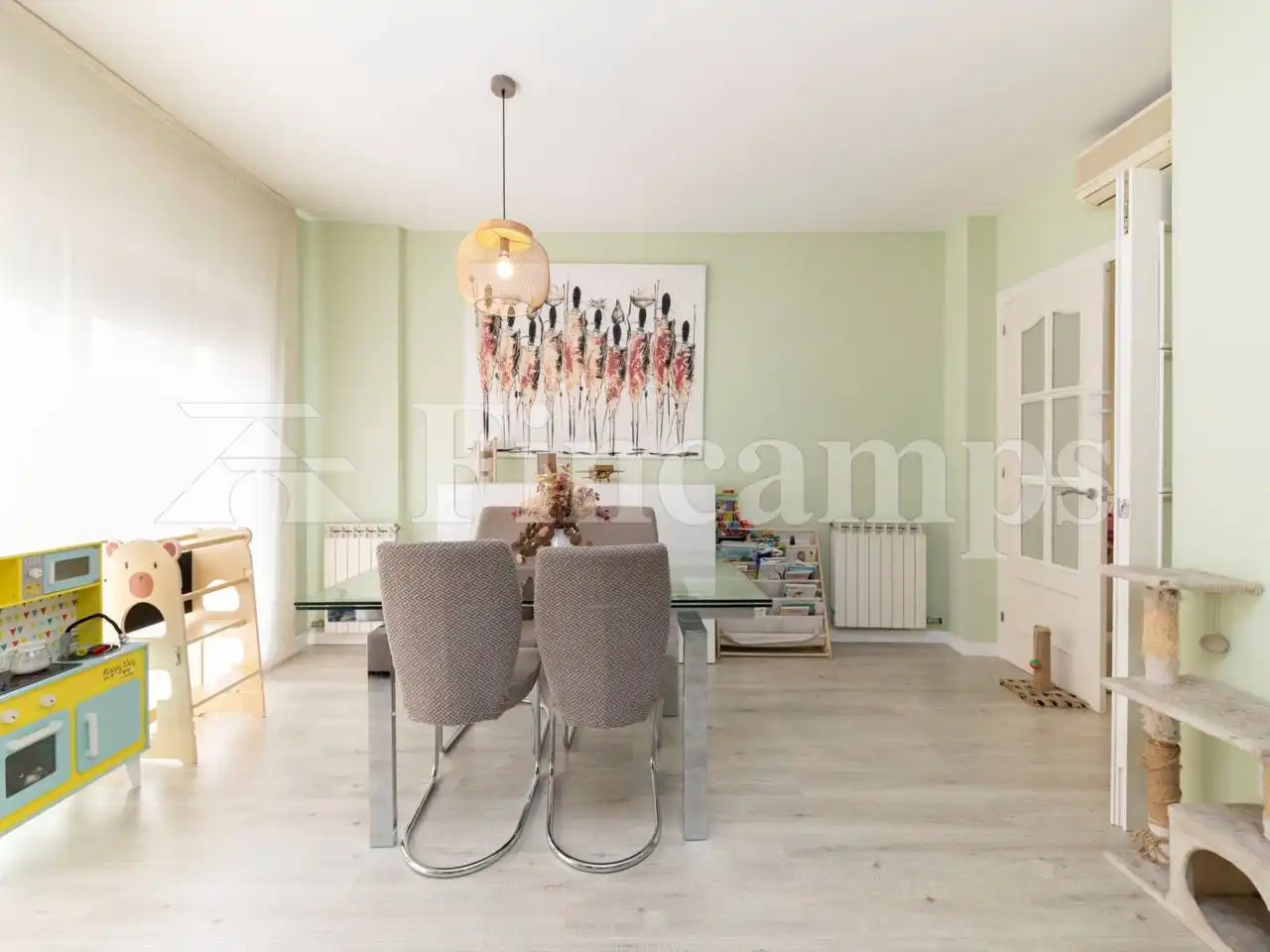 Dining room of Flat for sale in Sabadell  with Air Conditioner, Heating and Parquet flooring