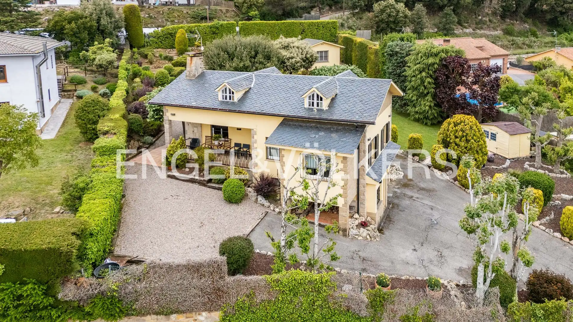Vista exterior de Casa o chalet en venta en Sant Quirze Safaja con Calefacción, Jardín privado y Terraza