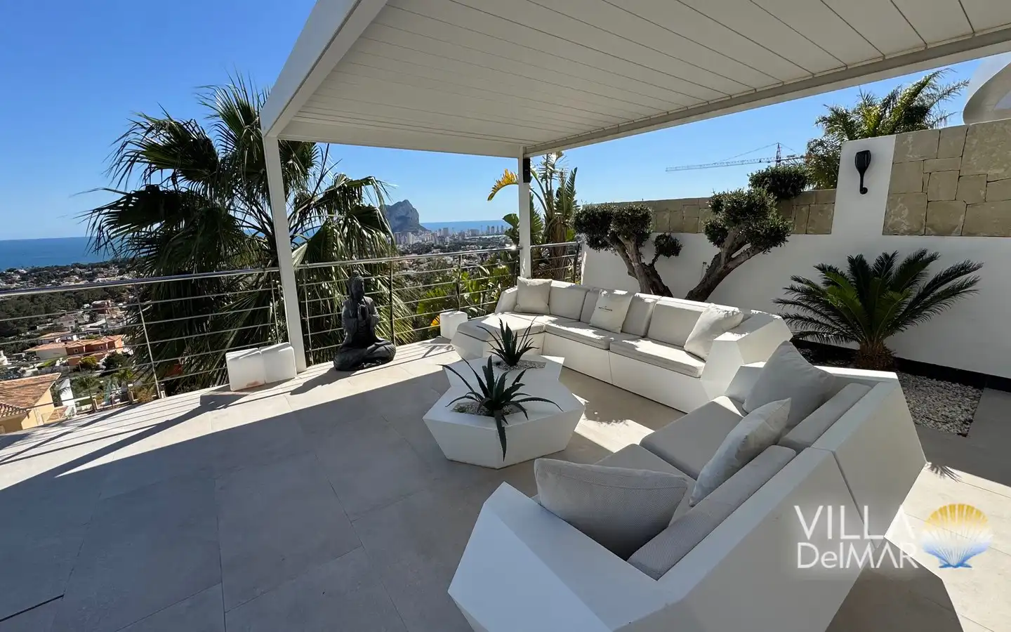 Terrasse von Haus oder Chalet zum Verkauf in Calpe / Calp mit Klimaanlage, Heizung und Privatgarten
