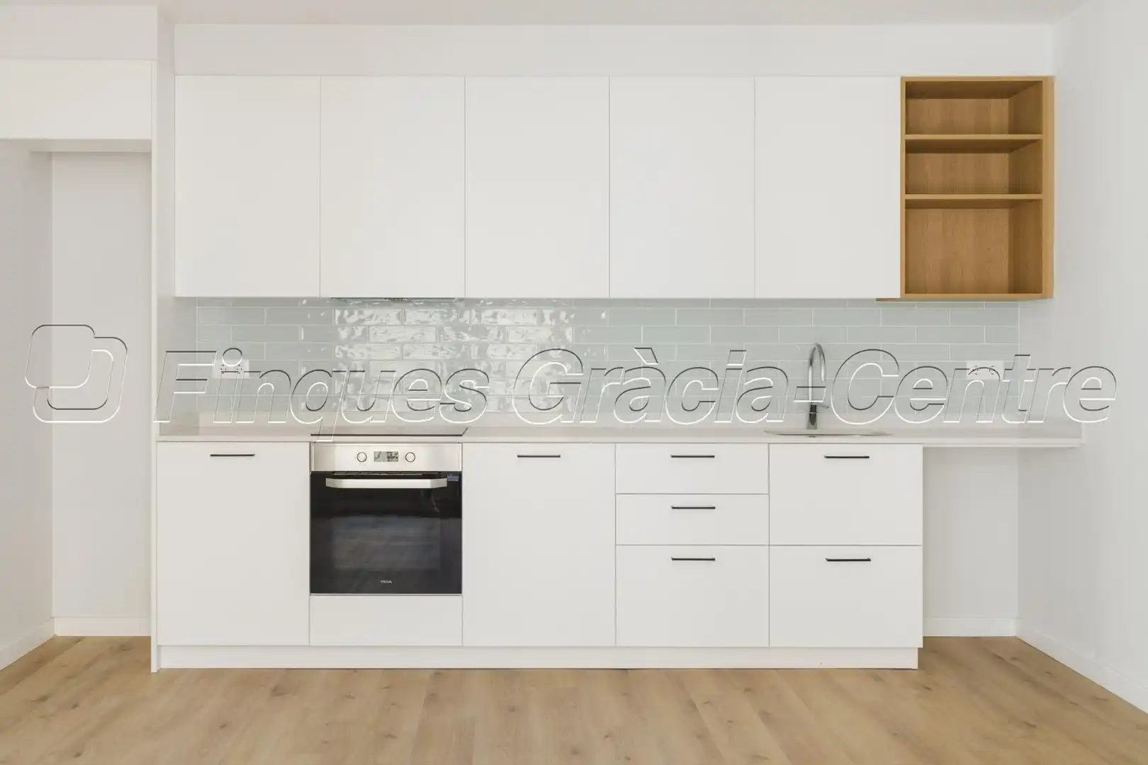Cocina de Piso de alquiler en Sabadell con Aire acondicionado, Calefacción y Parquet