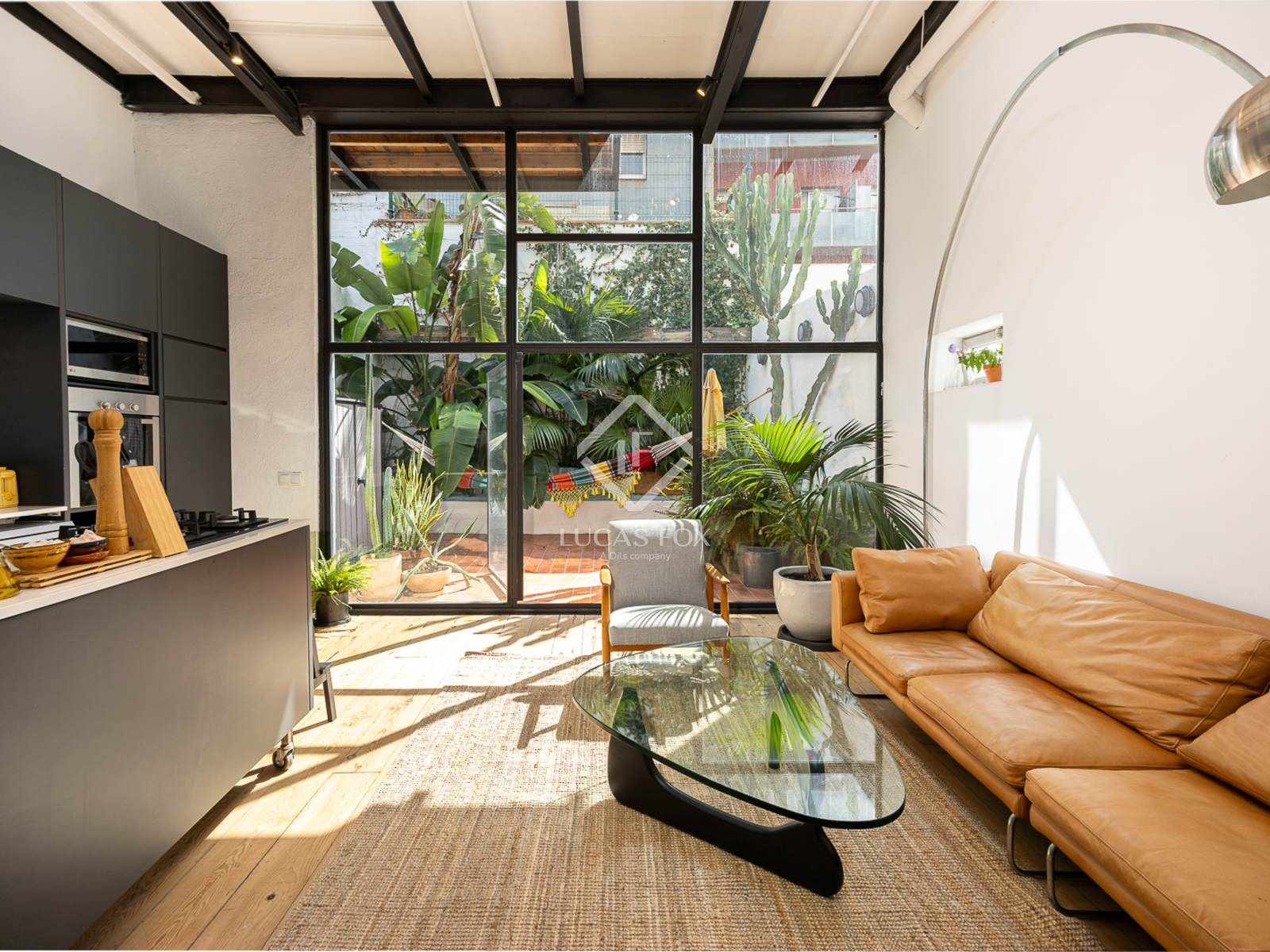 Living room of Loft to rent in  Barcelona Capital  with Air Conditioner, Heating and Private garden